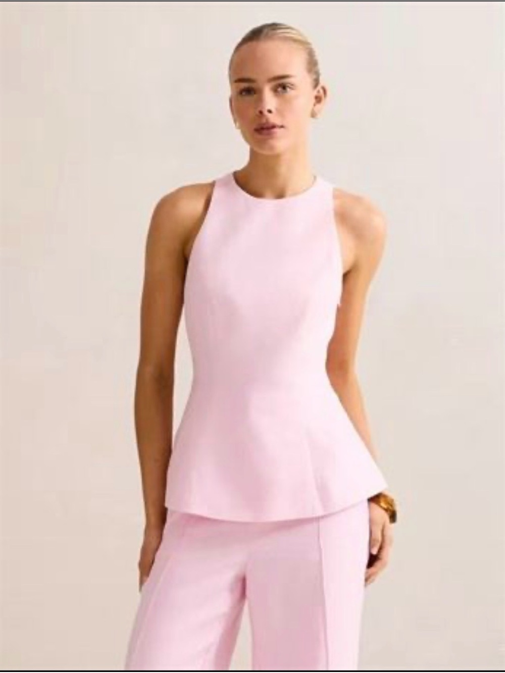 Ever New - Sleeveless Pink Peplum Top - Women's